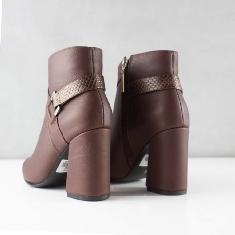 BOTINES PARA MUJER JAPON CUERO TABACO