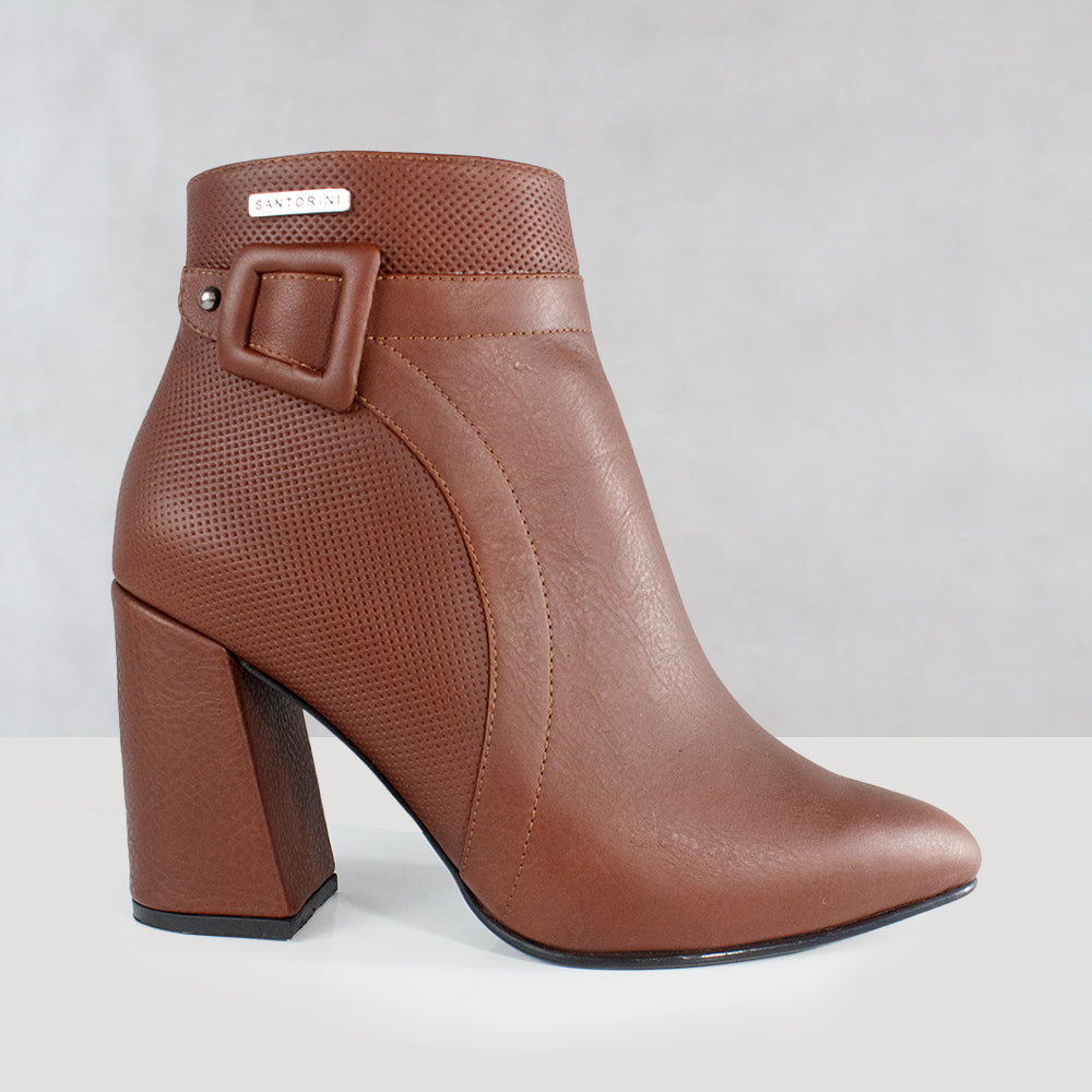 BOTINES PARA MUJER DARSI CUERO CAMEL