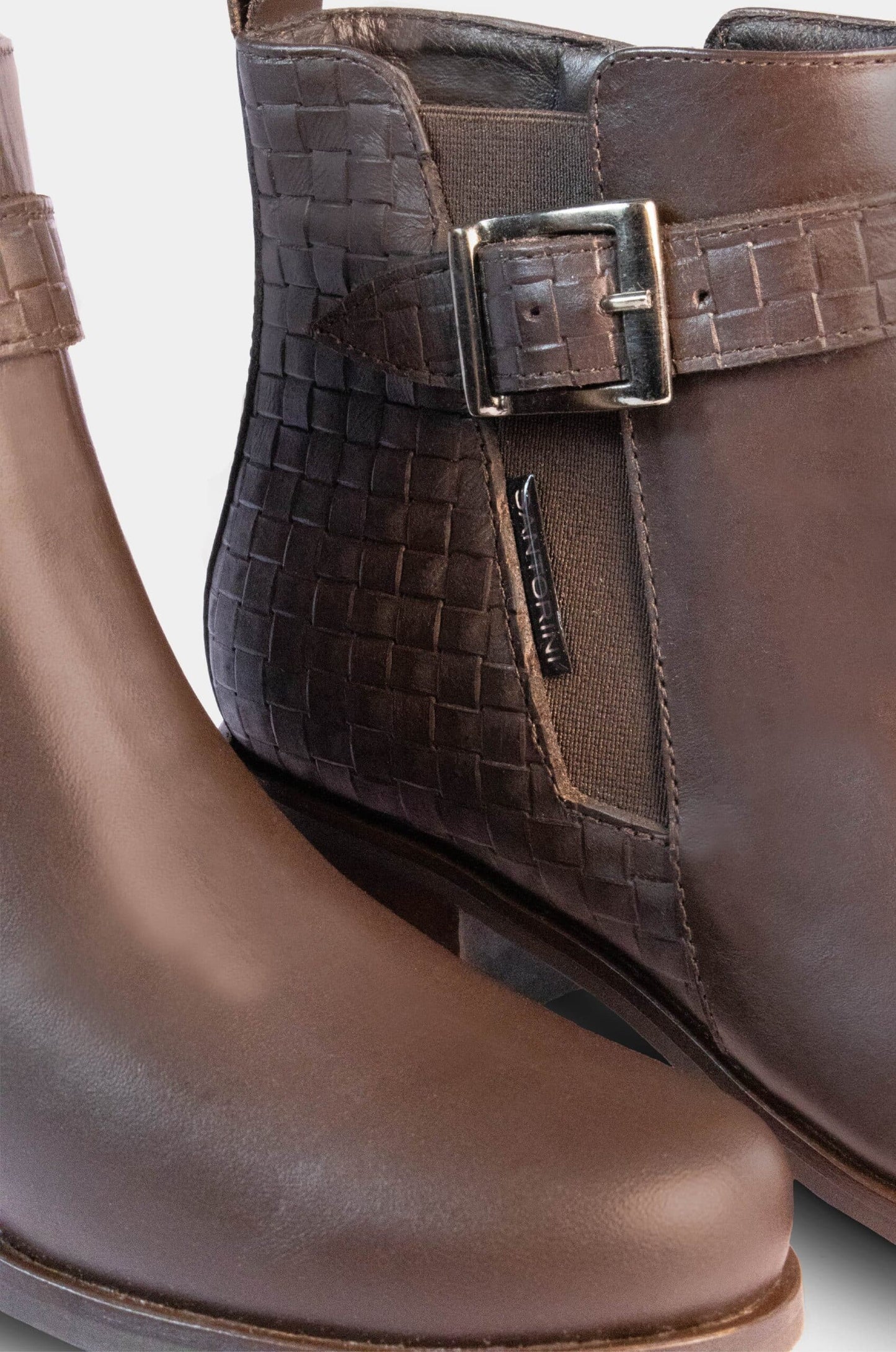 BOTINES PARA MUJER LEANA CUERO CAFE