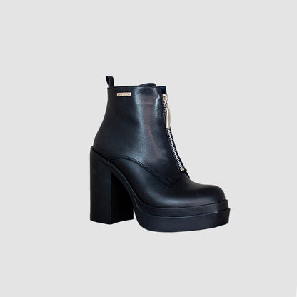 BOTINES PARA MUJER DUAN CUERO NEGRO