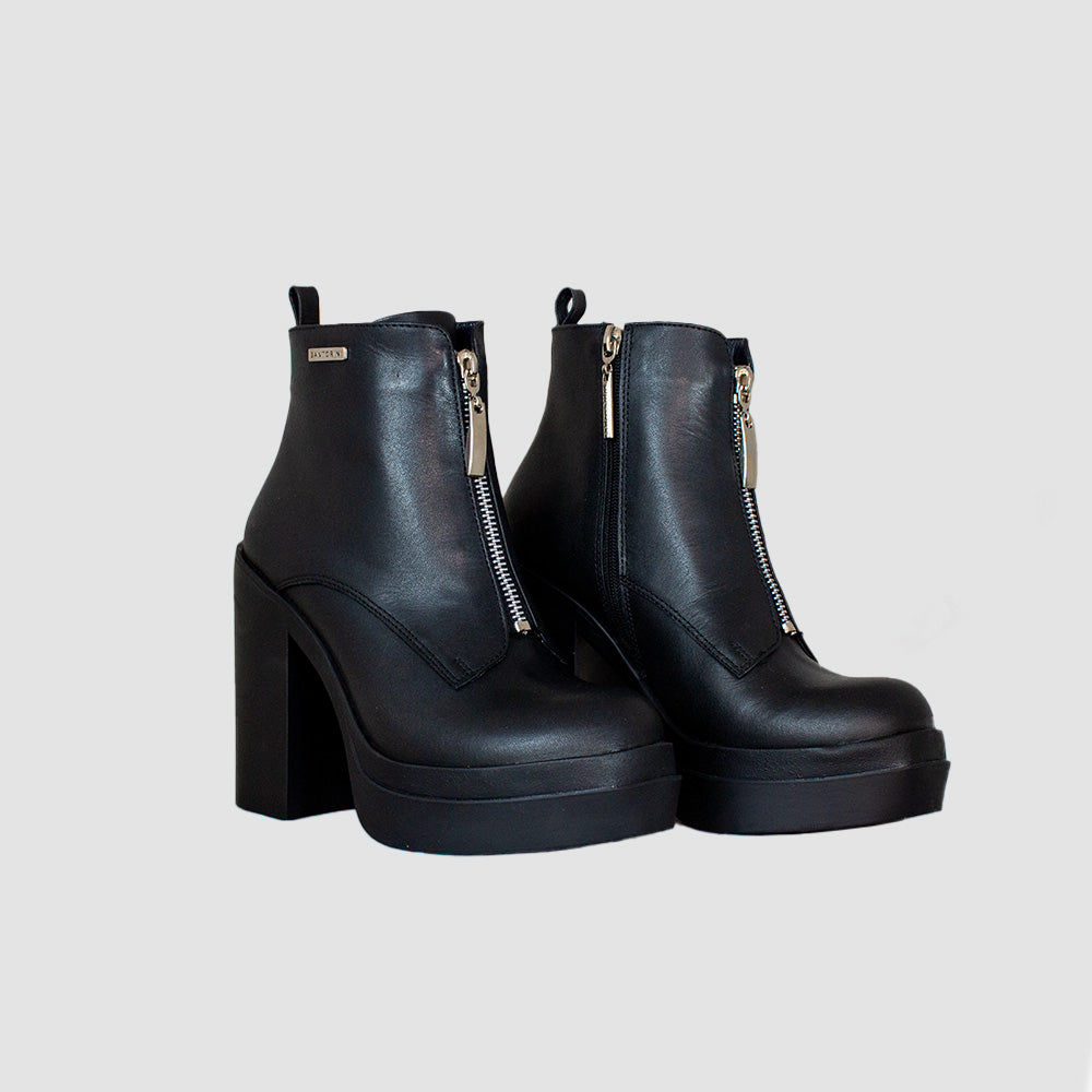 BOTINES PARA MUJER DUAN CUERO NEGRO