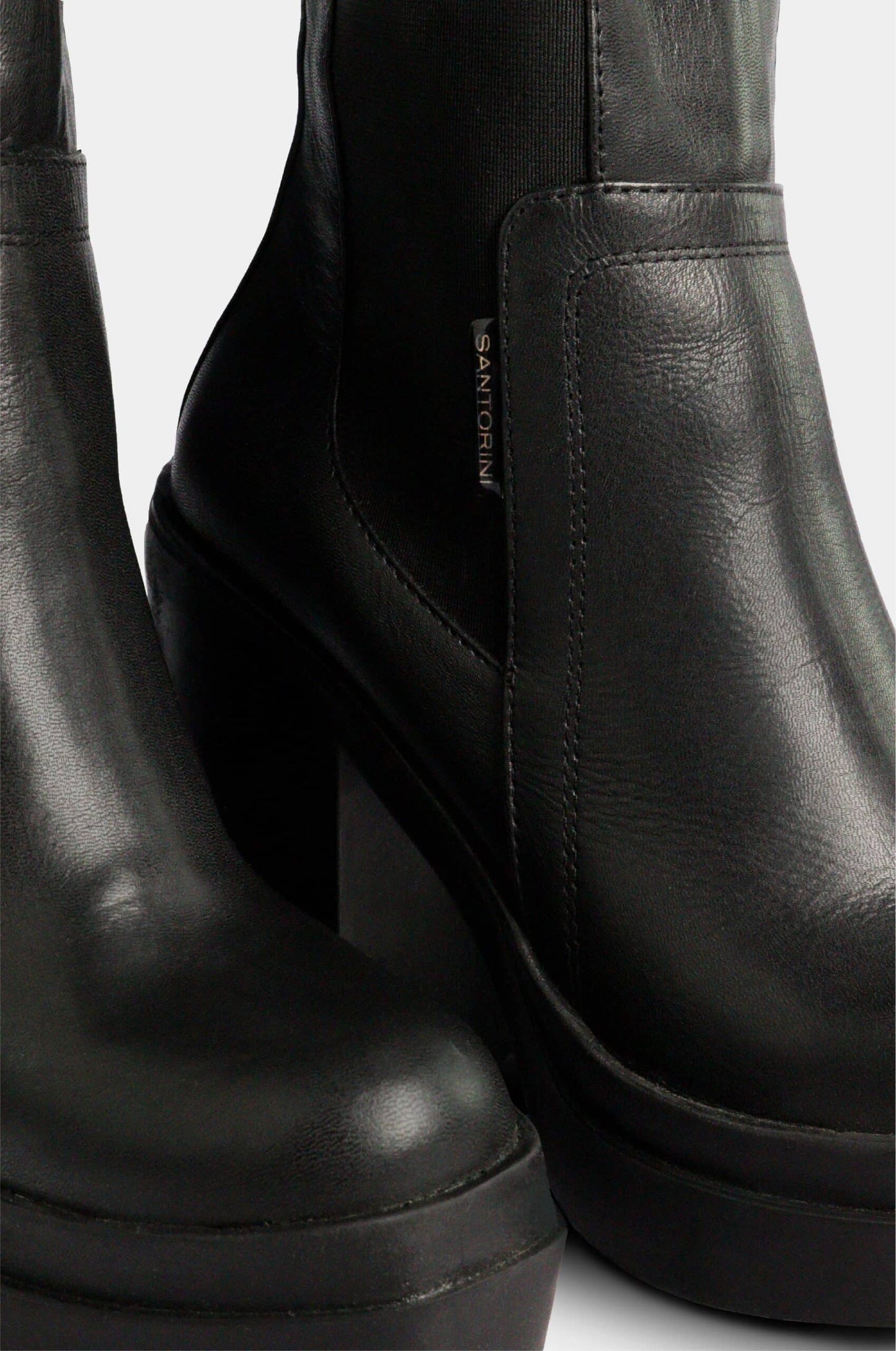 BOTINES PARA MUJER ROXI CUERO NEGRO