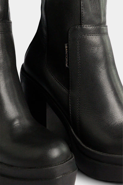 BOTINES PARA MUJER ROXI CUERO NEGRO