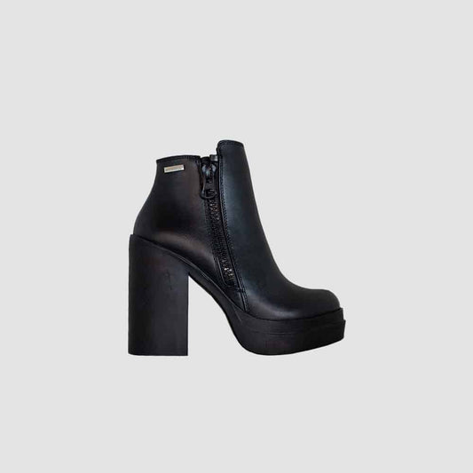BOTINES PARA MUJER ONIO CUERO NEGRO