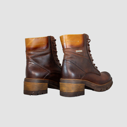 BOTINES PARA MUJER SEBANA CUERO CAFE