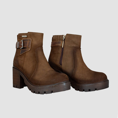 BOTINES PARA MUJER MUNIL CUERO CAFE