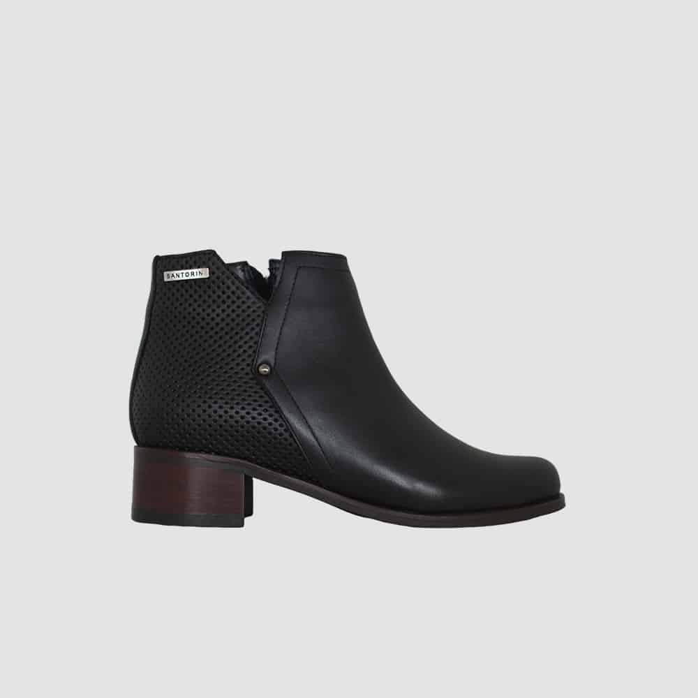 BOTINES PARA MUJER NILUS CUERO NEGRO