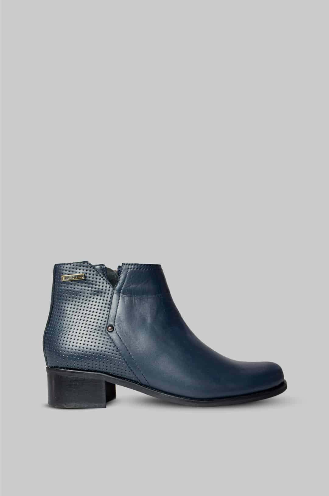 BOTINES PARA MUJER NILUS CUERO AZUL