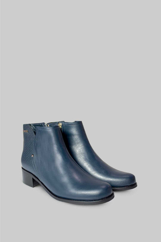 BOTINES PARA MUJER NILUS CUERO AZUL
