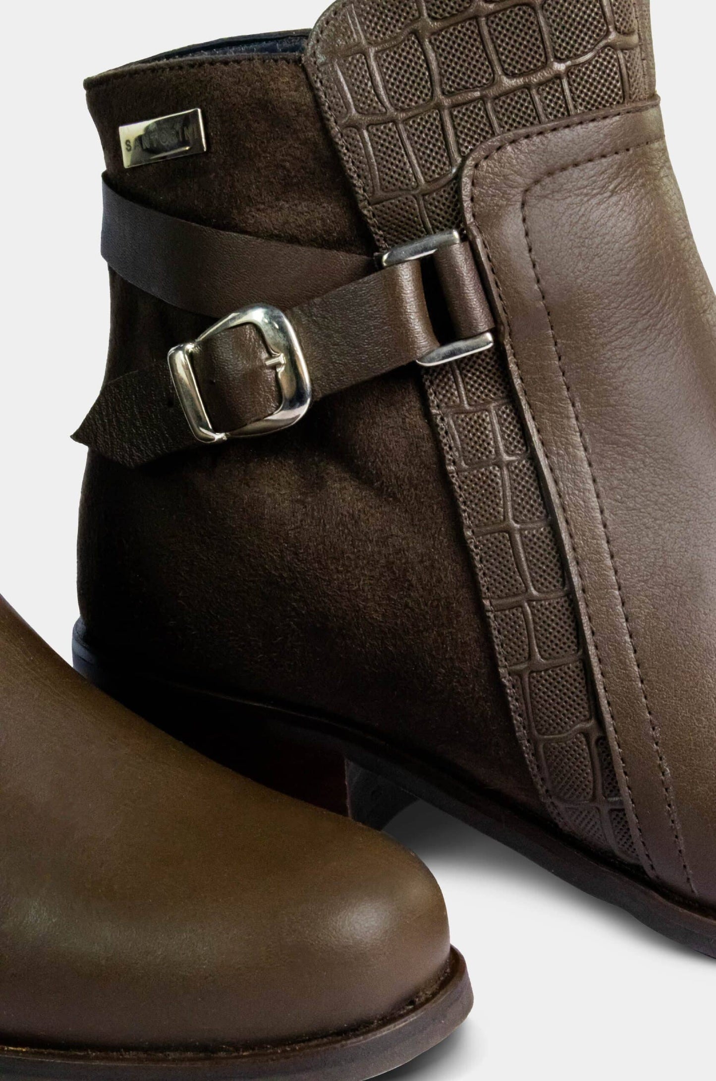 BOTINES PARA MUJER PERETEA CUERO CAFE