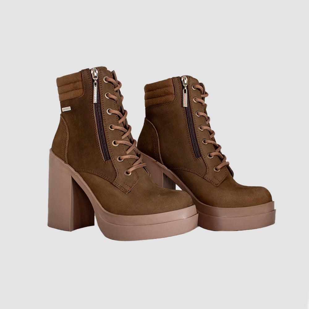 BOTINES PARA MUJER DENIS CUERO MIEL