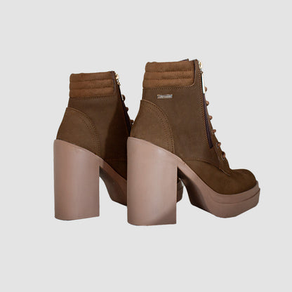 BOTINES PARA MUJER DENIS CUERO MIEL