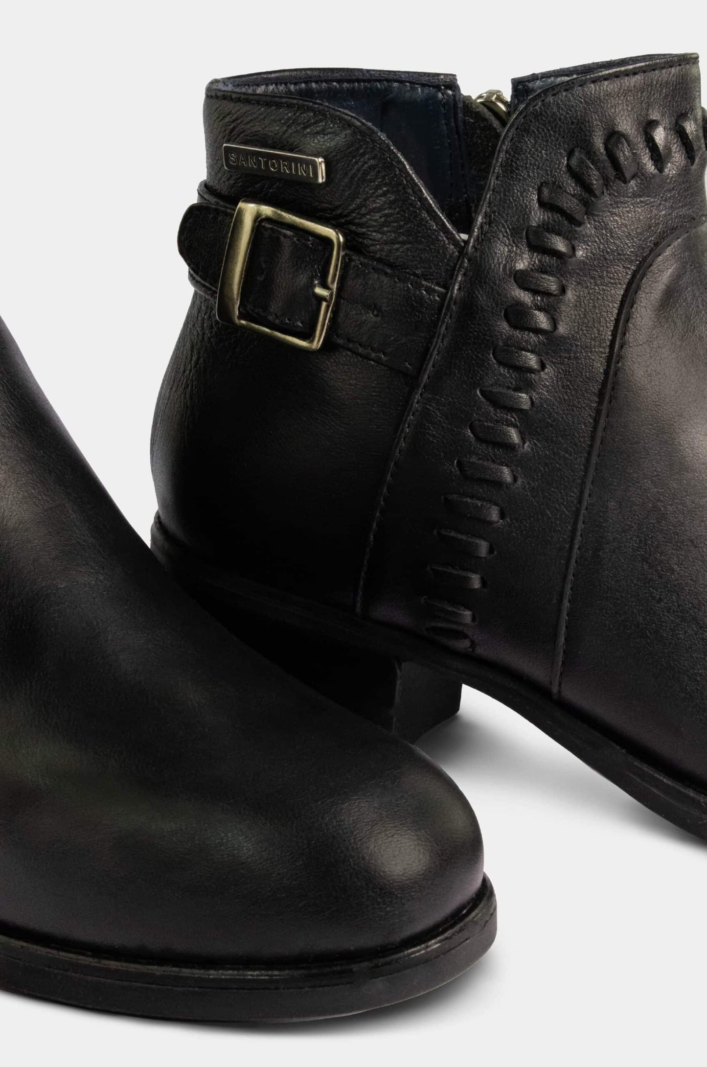 BOTINES PARA MUJER SATEL CUERO NEGRO