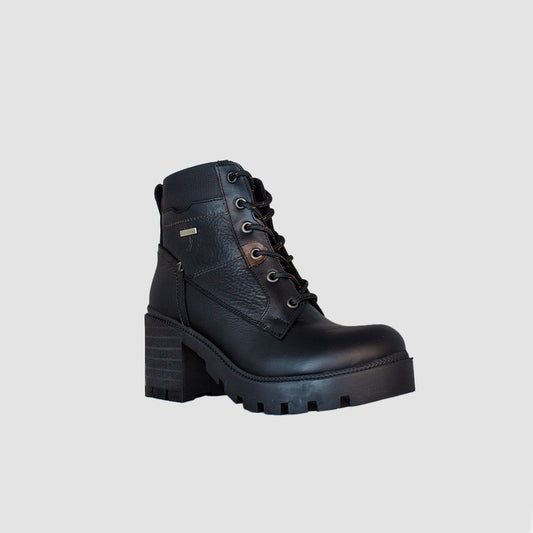 BOTINES PARA MUJER GAKPO CUERO NEGRO