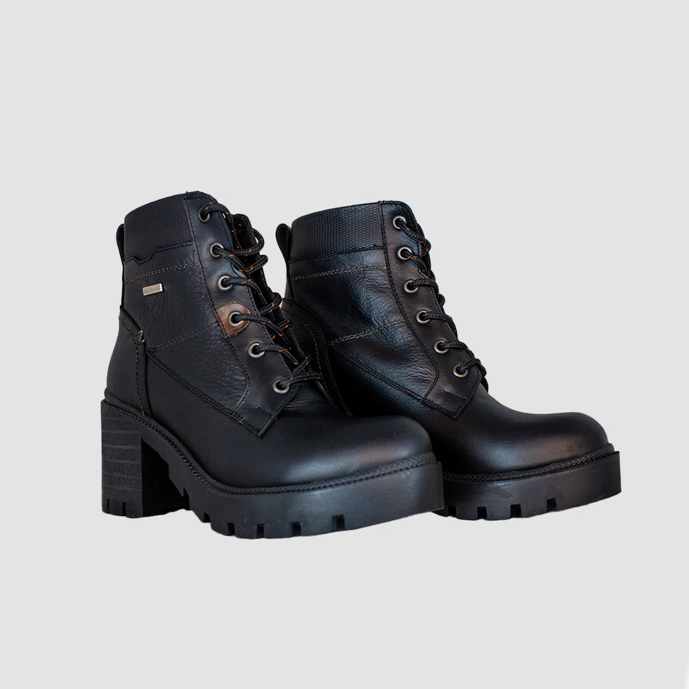 BOTINES PARA MUJER GAKPO CUERO NEGRO