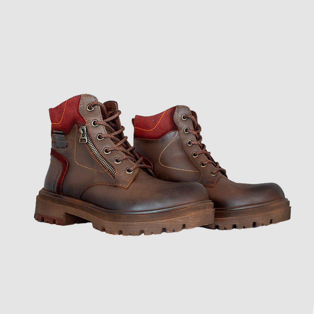 BOTINES PARA MUJER ANFIELD CUERO CAFE