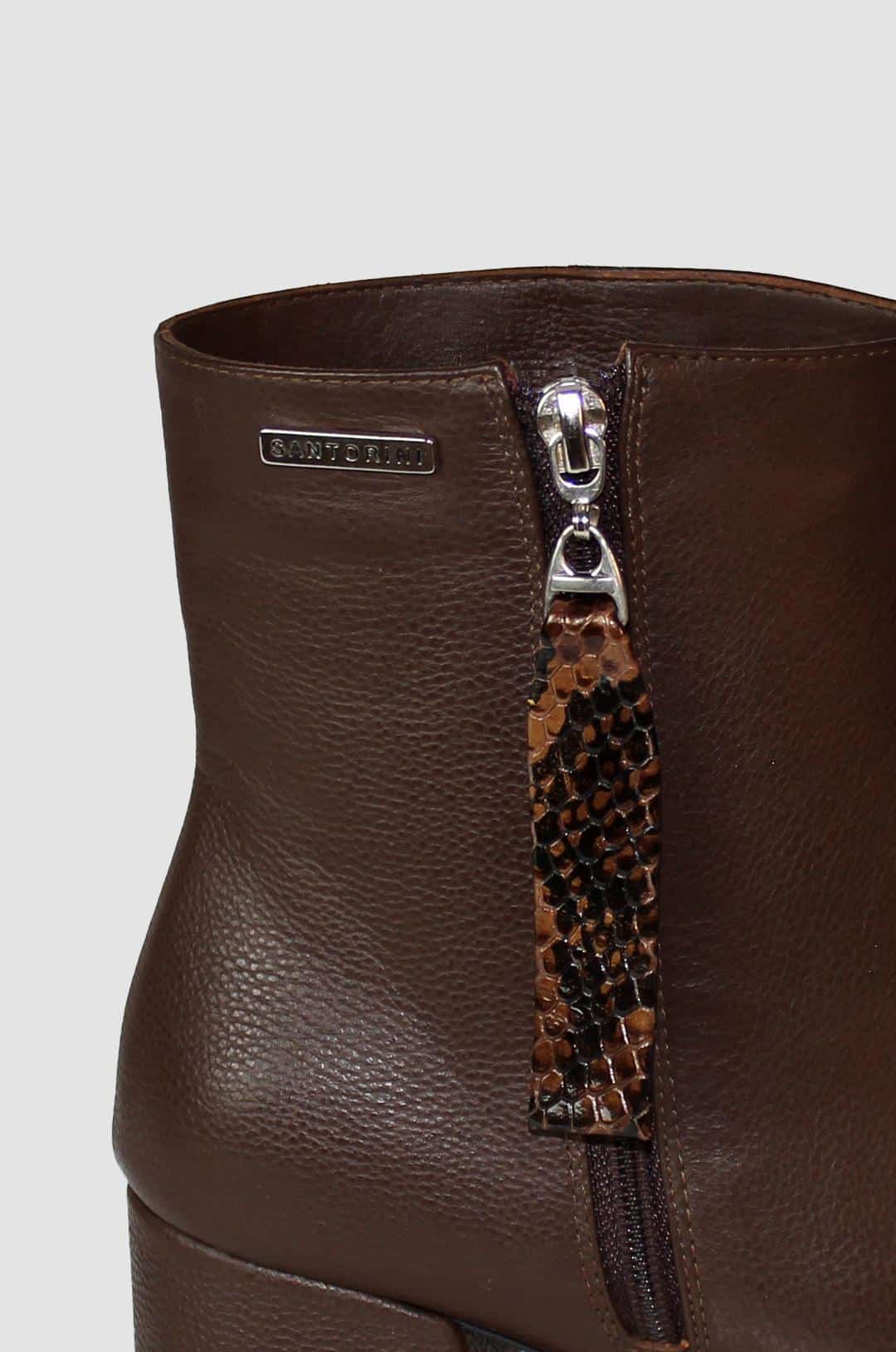 BOTINES PARA MUJER LIVIA CUERO CAFE