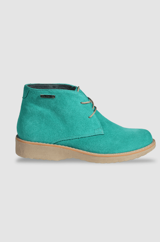 BOTINES PARA MUJER FRANCESA CUERO MENTA