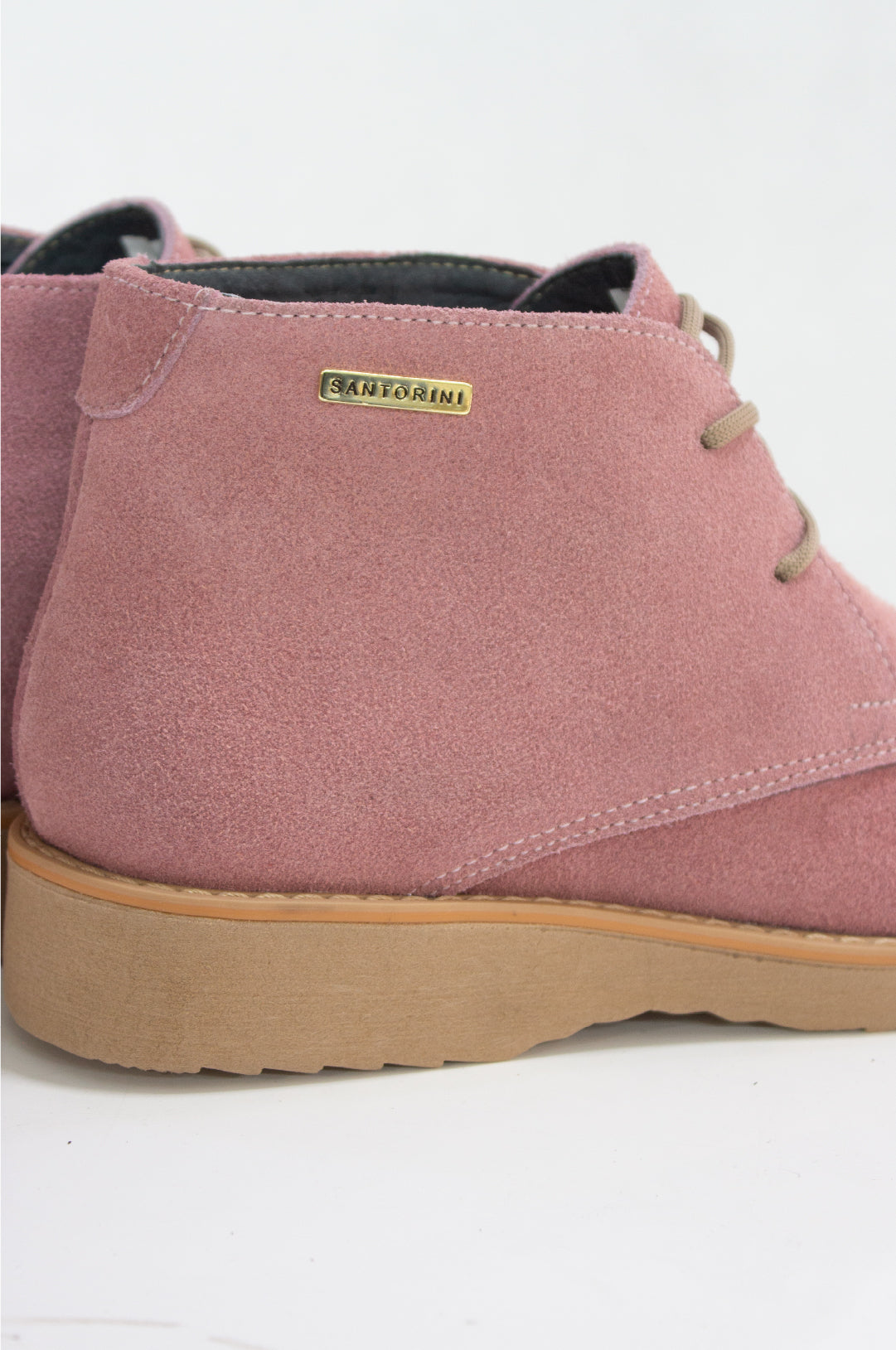 BOTINES PARA MUJER FRANCESA CUERO ROSA