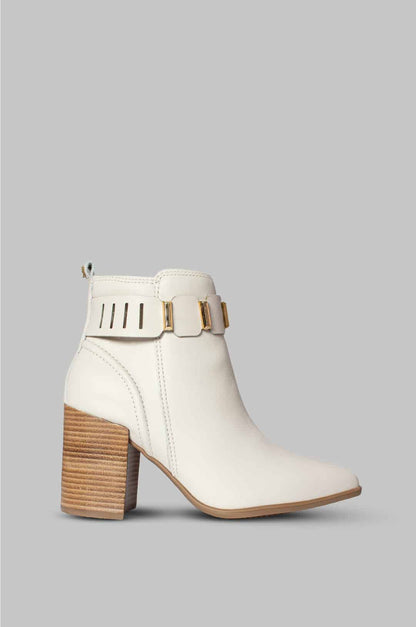 BOTINES PARA MUJER ALANA CUERO BEIGE