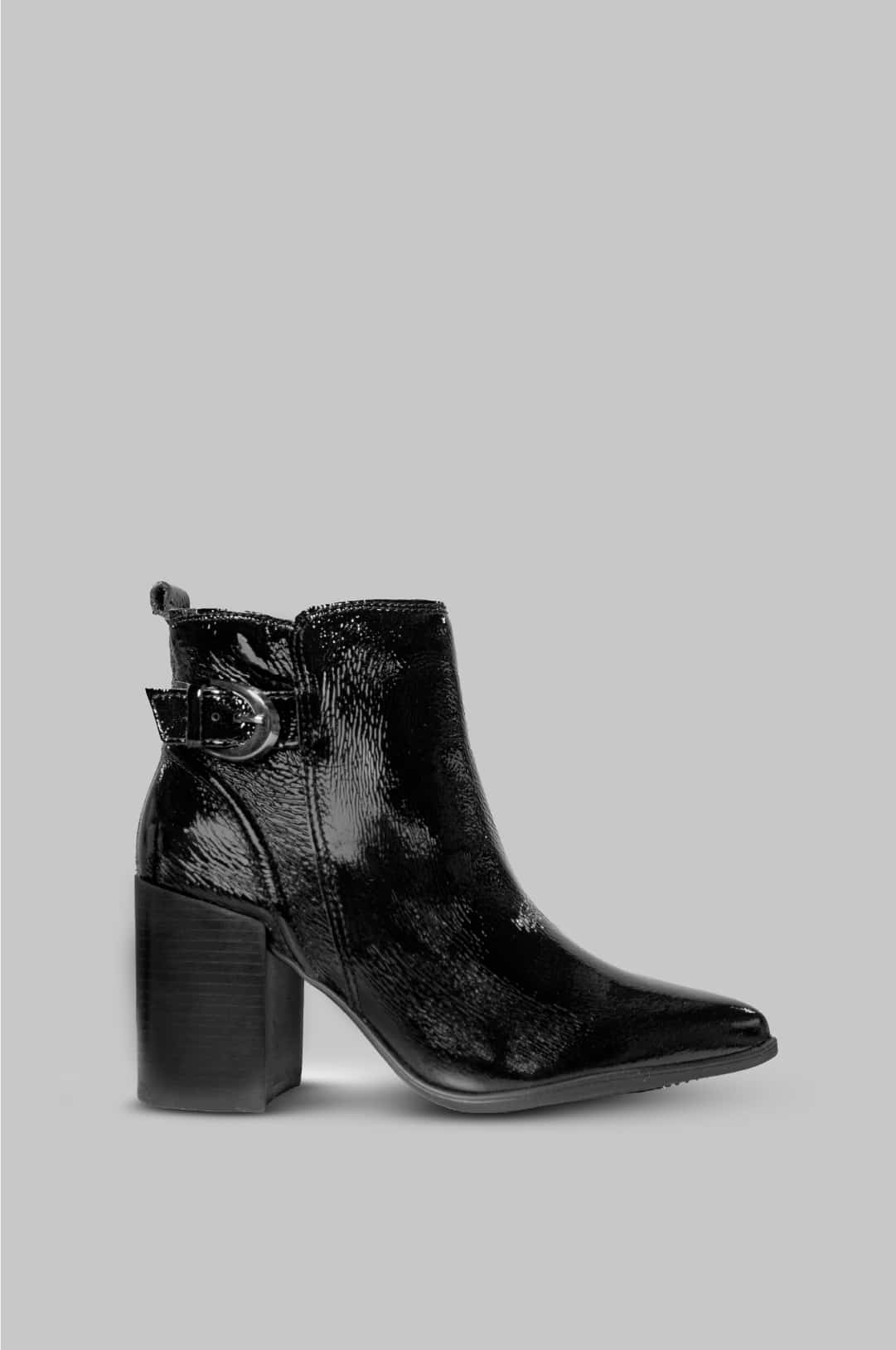 BOTINES PARA MUJER RAFAELA CUERO NEGRO
