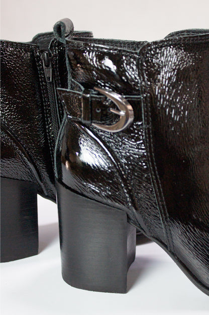 BOTINES PARA MUJER RAFAELA CUERO NEGRO