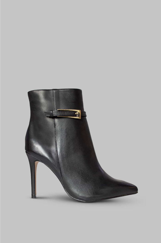 BOTINES PARA MUJER BETINA CUERO NEGRO