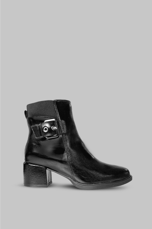 BOTINES PARA MUJER CLARICE CUERO NEGRO