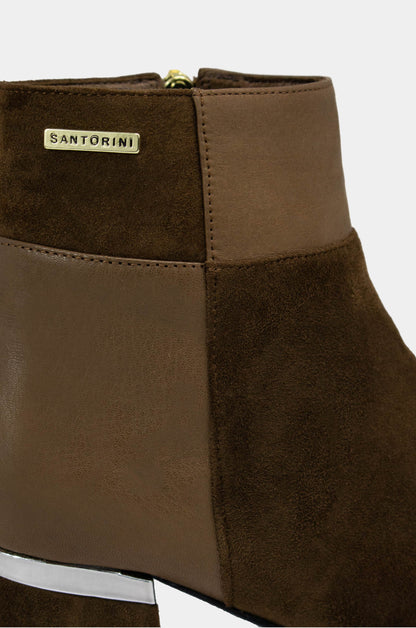 BOTINES PARA MUJER ISABELLA CUERO CAFE