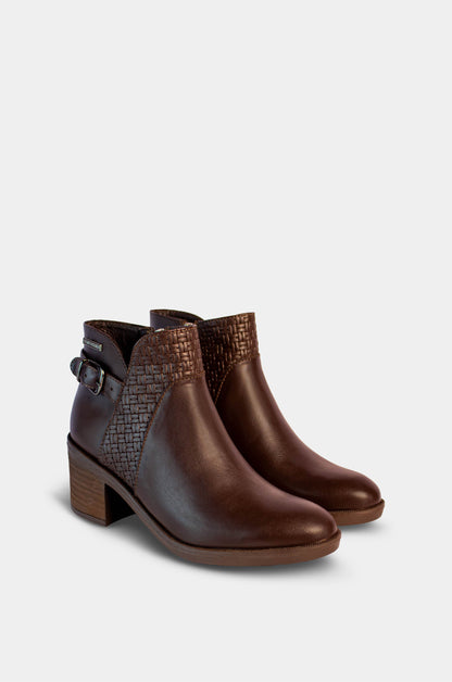 BOTINES PARA MUJER ANDREINA CUERO CAFE