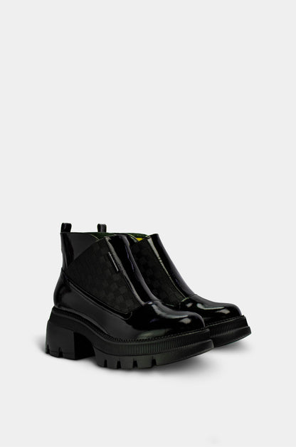 BOTINES PARA MUJER MOON CUERO NEGRO