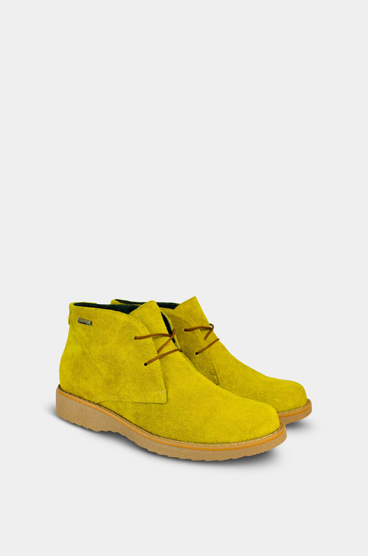 BOTINES PARA MUJER FRANCESA CUERO AMARILLO