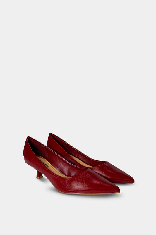TACONES PARA MUJER ISADORA CUERO VINOTINTO