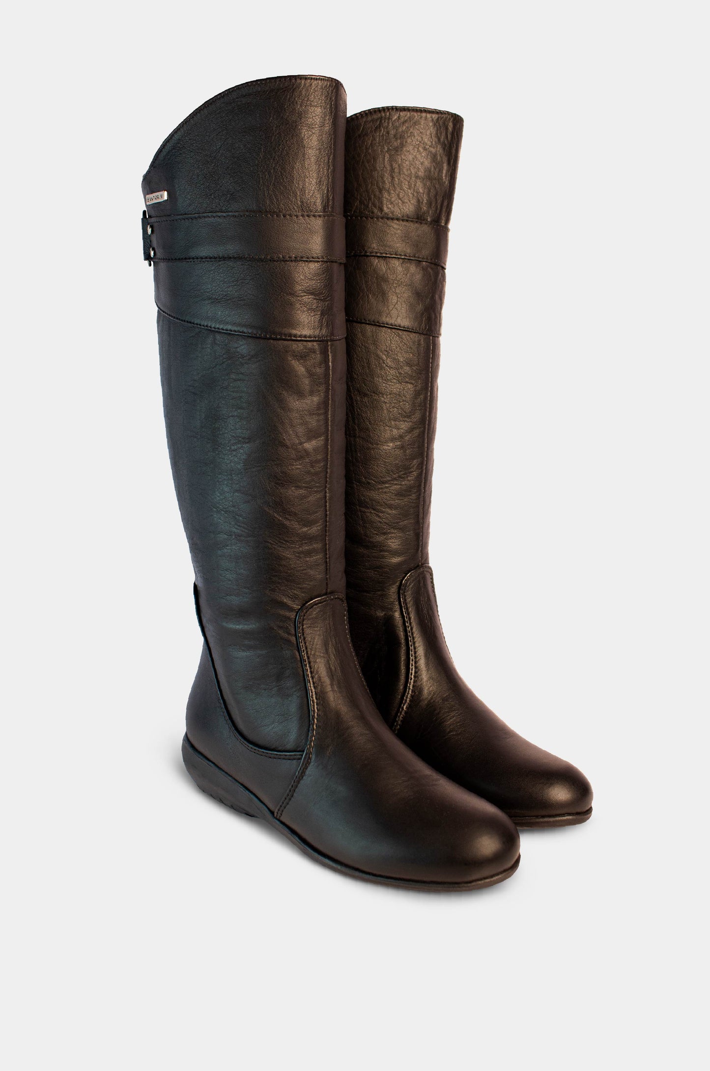 BOTAS PARA MUJER KAROL CUERO NEGRO