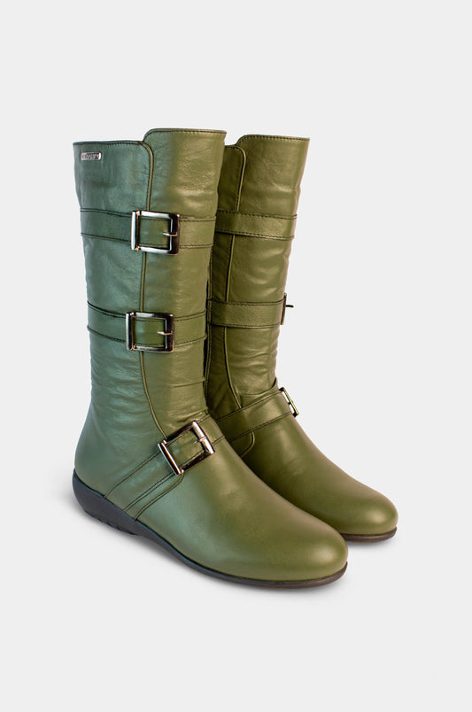 BOTAS PARA MUJER LEILA CUERO VERDE