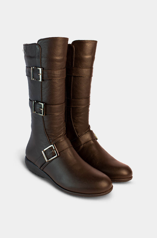 BOTAS PARA MUJER LEILA CUERO CAFE