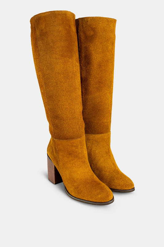 BOTAS PARA MUJER POLICARPA CUERO MIEL