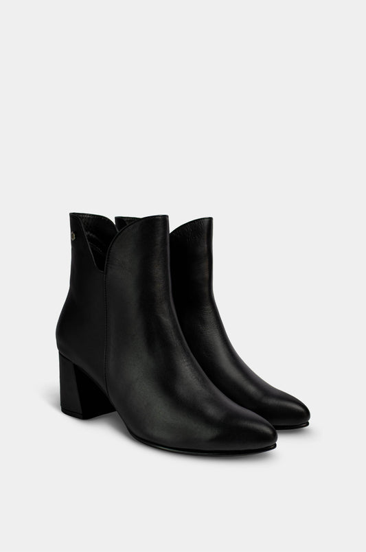 BOTINES PARA MUJER ALESSIA CUERO NEGRO