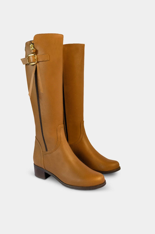 BOTAS PARA MUJER HIEDRA CUERO MIEL