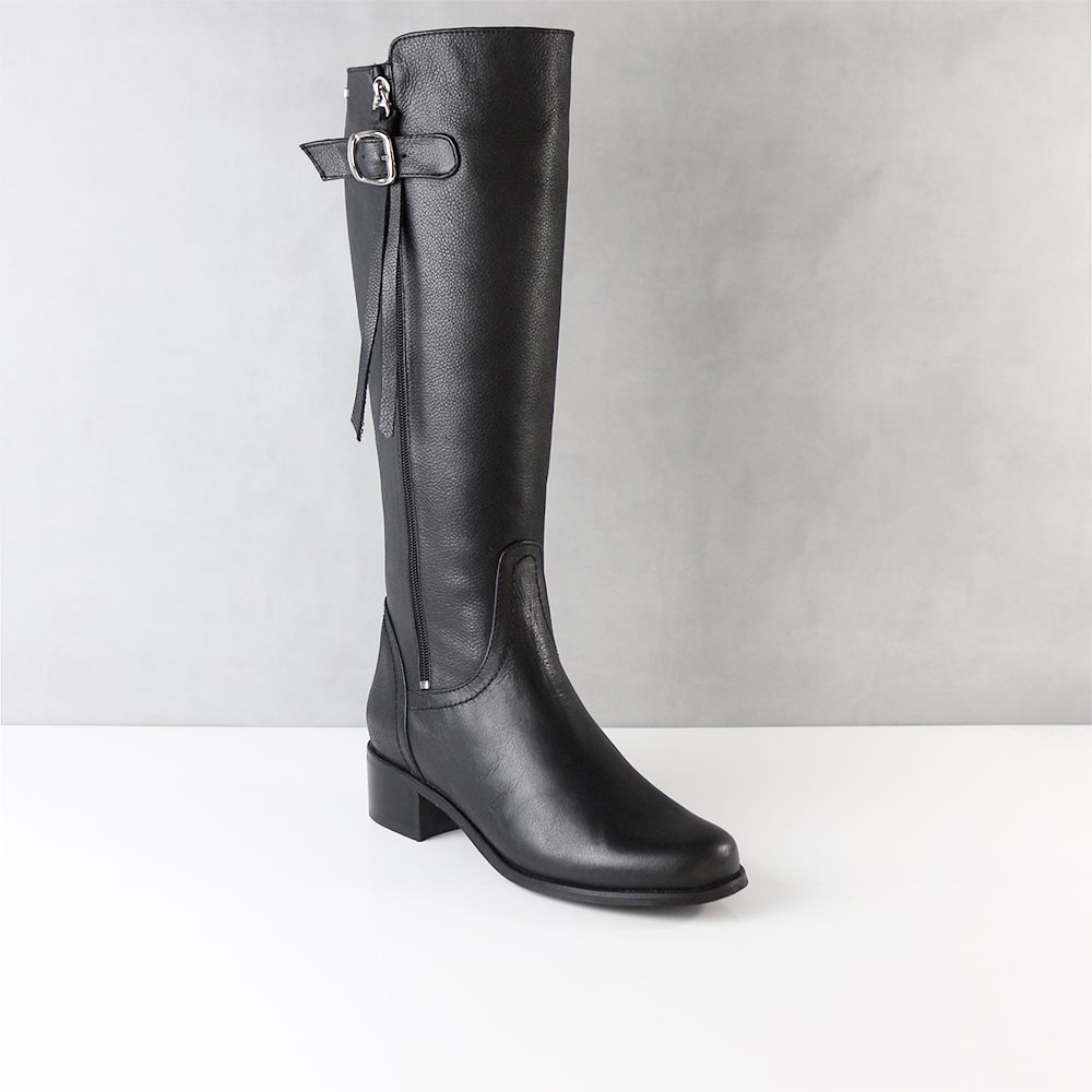 BOTAS PARA MUJER HIEDRA CUERO NEGRO