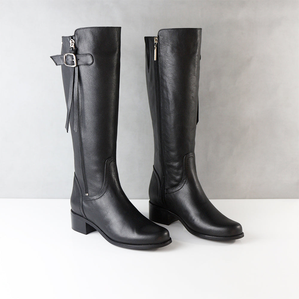 BOTAS PARA MUJER HIEDRA CUERO NEGRO