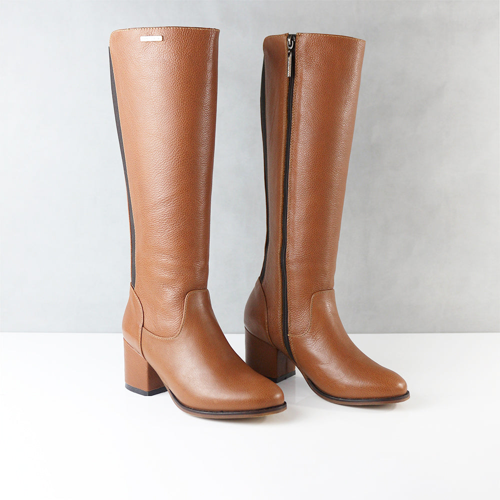 BOTAS PARA MUJER USELIA CUERO MIEL