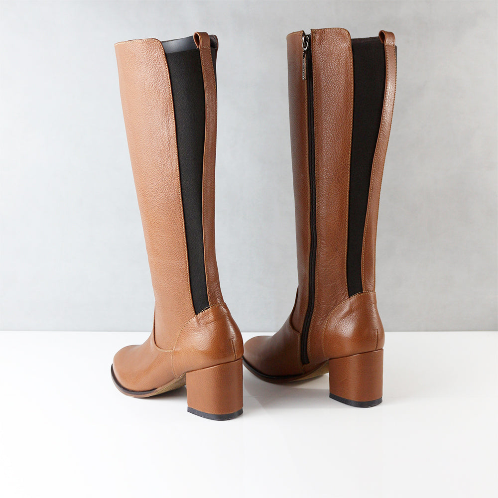 BOTAS PARA MUJER USELIA CUERO MIEL