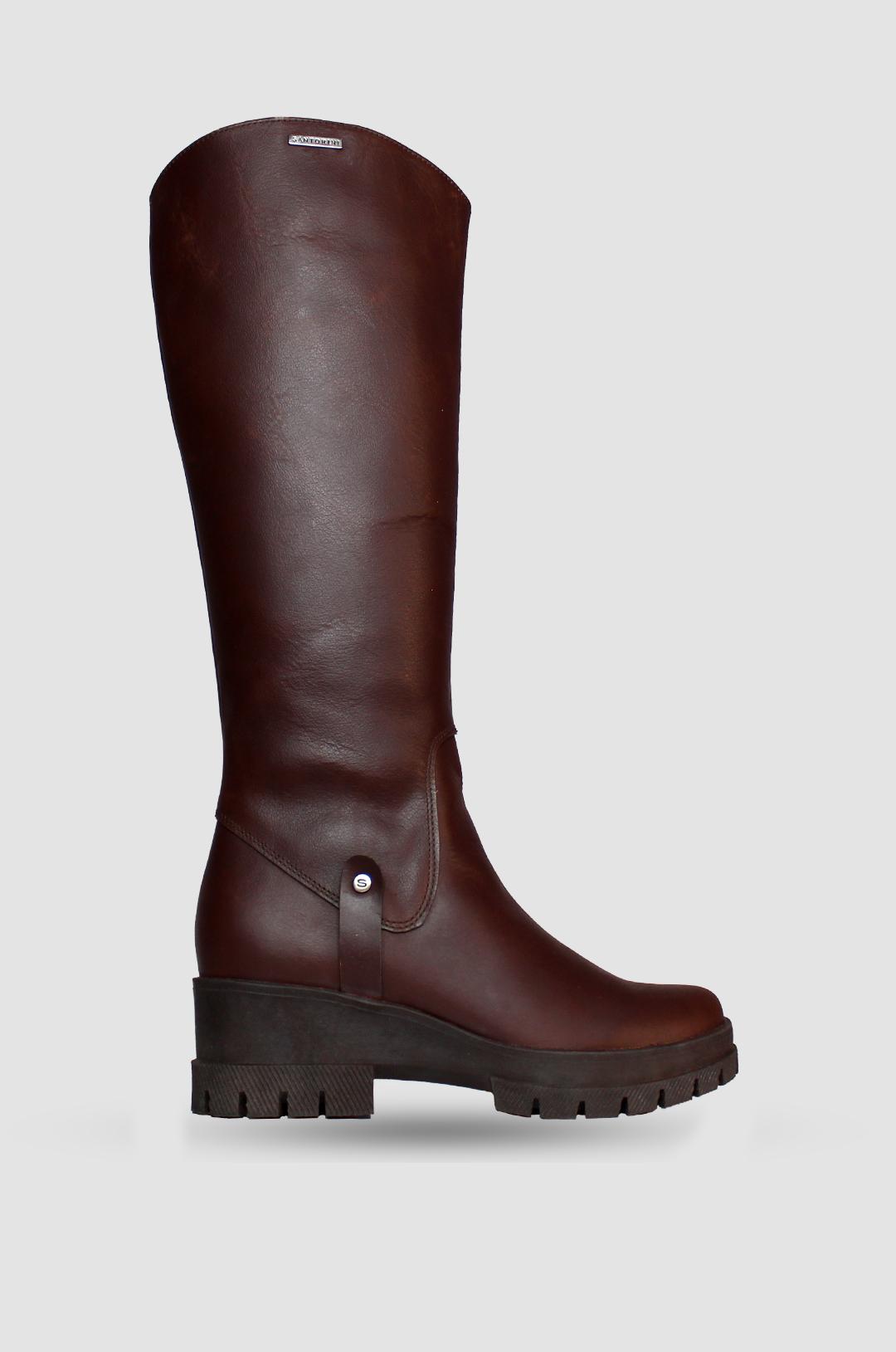 BOTAS PARA MUJER ALFALTO CUERO COÑAC
