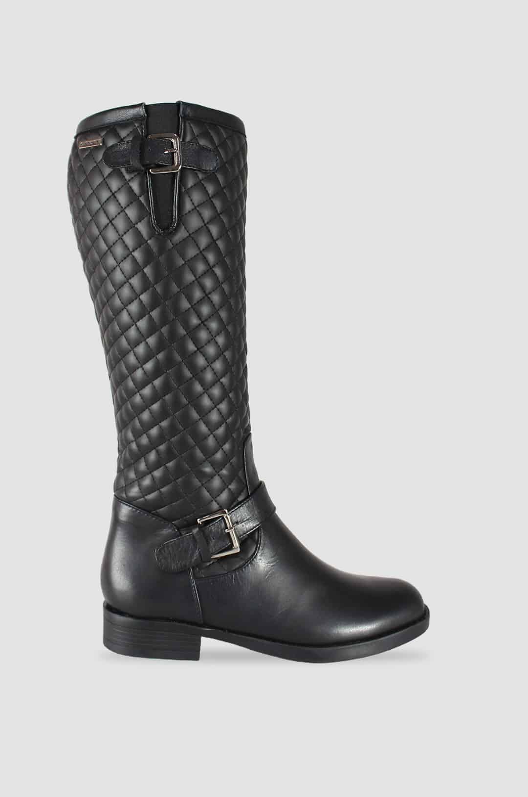 BOTAS PARA MUJER EVALUNA CUERO NEGRO
