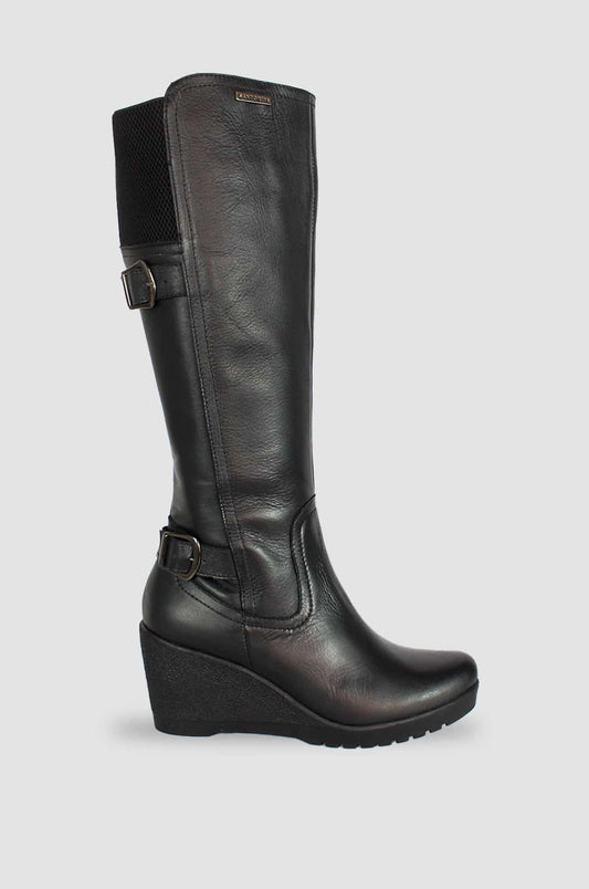 BOTAS PARA MUJER SILUETA CUERO NEGRO