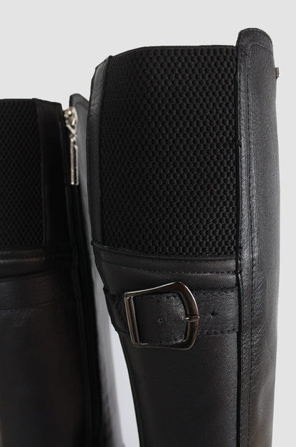 BOTAS PARA MUJER SILUETA CUERO NEGRO