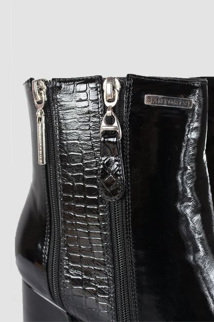 BOTINES PARA MUJER LARA CUERO NEGRO