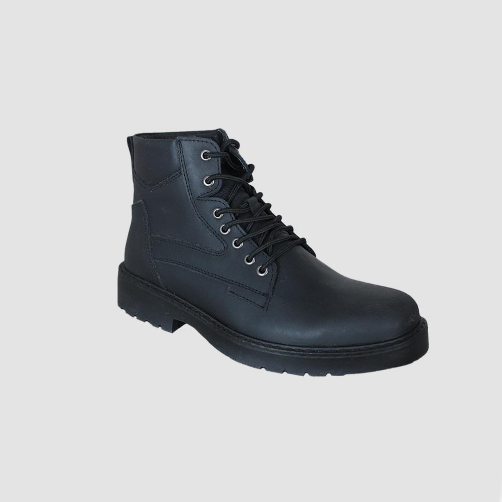 BOTINES PARA HOMBRE WOLKER CUERO NEGRO