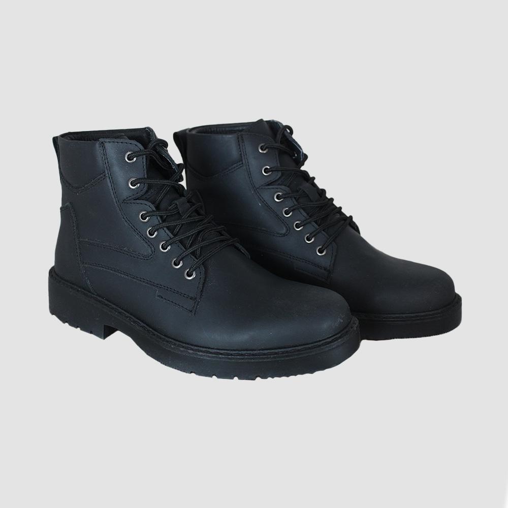 BOTINES PARA HOMBRE WOLKER CUERO NEGRO